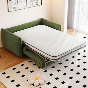 Kaur Two Seater Pull Out Sofa Bed | Modern Convertible Sleeper Sofa | Flannelette Upholstered Frame with High-Density Sponge Mattress | Multi-Size Compact Guest Bed (Multiple Colours) - Sleek Furniture