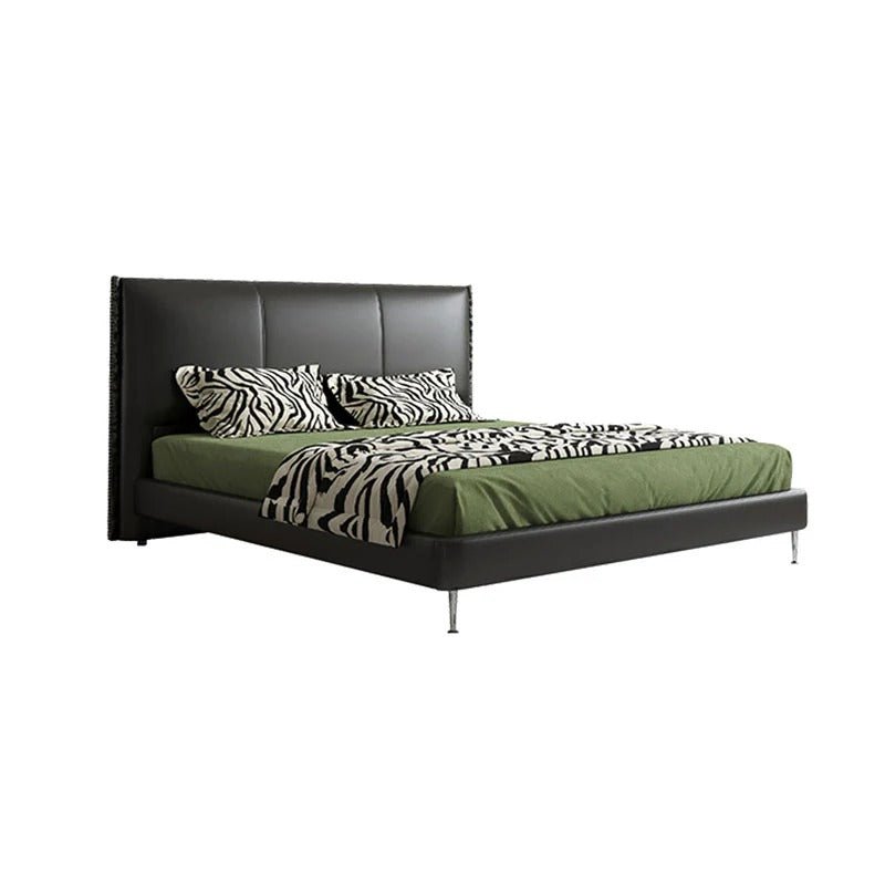 Kinza King Super King Bed Frame PU Leather Upholstered Wooden Bedstead – Contemporary Modern Bedroom Furniture