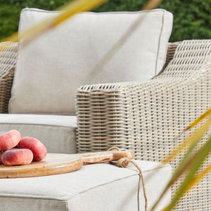 Capri Collection Outdoor Armchair – HDPE Wicker, Powder-Coated Frame, Quick-Dry Olefin Cushions | 22952 - My Store