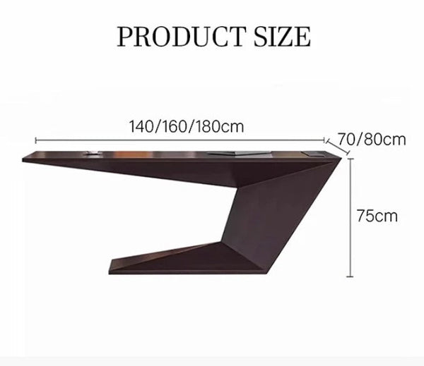 Kofi Modern Home Office Desk with Chair Set – Black Wood Study Table with PU Leather Chair, Contemporary Workspace Furniture for Home & Office - Sleek Furniture