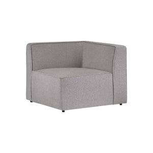 Lago Modular Corner Sofa Unit – Contemporary Grey Linen Combination Seating Section - Sleek Furniture
