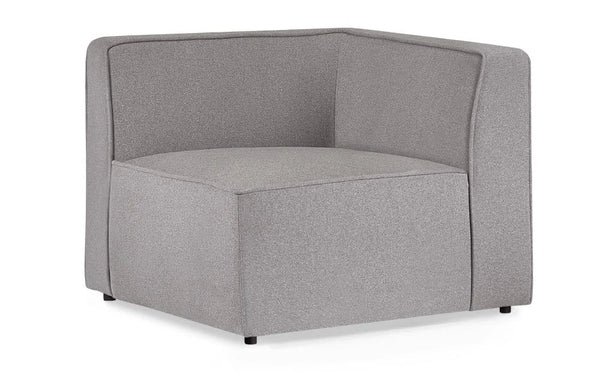 Lago Modular Corner Sofa Unit – Contemporary Grey Linen Combination Seating Section - Sleek Furniture