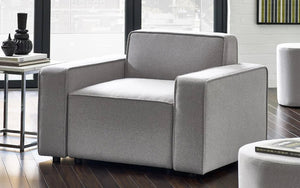 Lago Modular Sofa Arm Pair – Grey Linen Upholstered Replacement Arms for Customisable Lago Seating Collection - Sleek Furniture