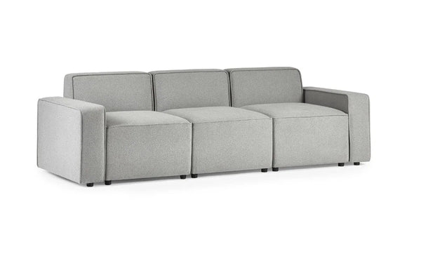 Lago Modular Sofa Arm Pair – Grey Linen Upholstered Replacement Arms for Customisable Lago Seating Collection - Sleek Furniture