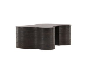 Larvik Coffee Table in Mocca | Modern Stylish MDF & Veneer Table with Rounded Edges