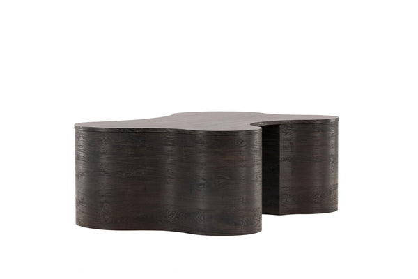 Larvik Coffee Table in Mocca | Modern Stylish MDF & Veneer Table with Rounded Edges