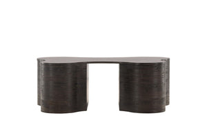 Larvik Coffee Table in Mocca | Modern Stylish MDF & Veneer Table with Rounded Edges