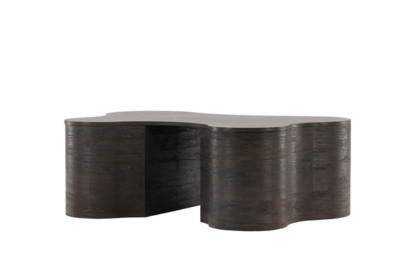 Larvik Coffee Table in Mocca | Modern Stylish MDF & Veneer Table with Rounded Edges