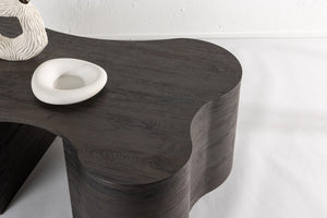 Larvik Coffee Table in Mocca | Modern Stylish MDF & Veneer Table with Rounded Edges
