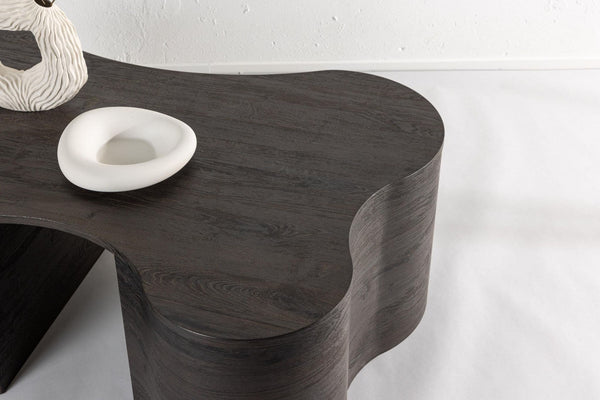 Larvik Coffee Table in Mocca | Modern Stylish MDF & Veneer Table with Rounded Edges