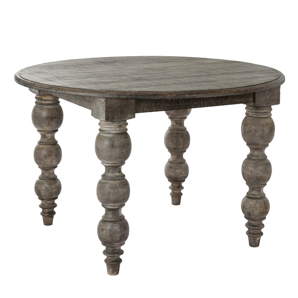 Rutland Collection Round Dining Table – 120cm Solid Wood Dining Table in Brown - My Store