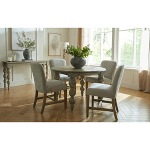 Rutland Collection Round Dining Table – 120cm Solid Wood Dining Table in Brown - My Store