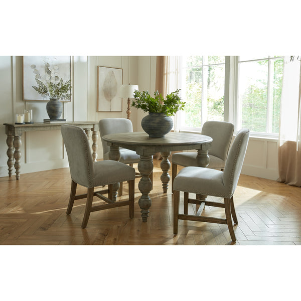 Rutland Collection Round Dining Table – 120cm Solid Wood Dining Table in Brown - My Store