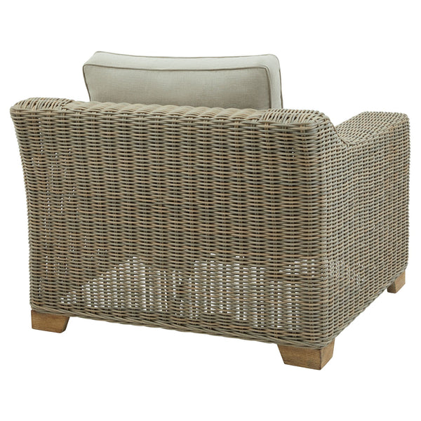 Capri Collection Outdoor Armchair – HDPE Wicker, Powder-Coated Frame, Quick-Dry Olefin Cushions | 22952 - My Store