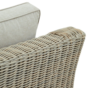 Capri Collection Outdoor Armchair – HDPE Wicker, Powder-Coated Frame, Quick-Dry Olefin Cushions | 22952 - My Store