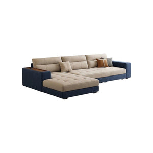 Lobo Sectional Sofa Bed with Storage – Chaise Lounge Convertible Sofa Bed, Linen Upholstered Corner Couch with High Density Sponge, Solid Wood Frame, Space Saving Living Room Sofa - Sleek Furniture