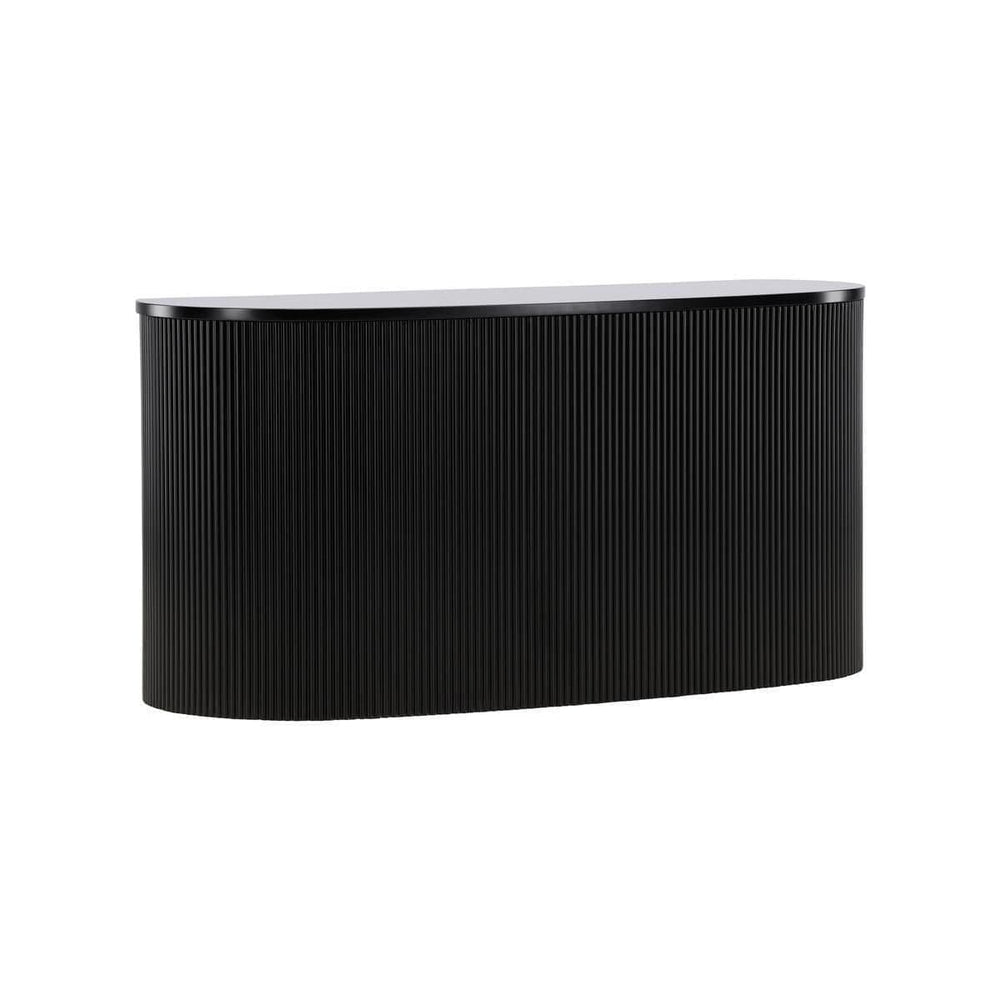 Loca Wall Cabinet 120 cm | Black Ribbed Modern Storage Furniture