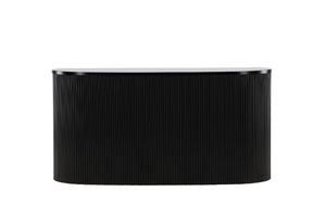 Loca Wall Cabinet 120 cm | Black Ribbed Modern Storage Furniture