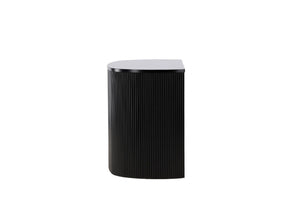 Loca Wall Cabinet 120 cm | Black Ribbed Modern Storage Furniture