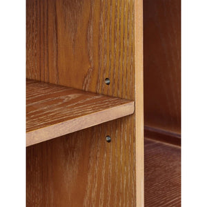 Lowry Retro Cherry Ash Wood Veneer Media Unit with Soft-Close Cupboards – 120cm TV Stand & Entertainment Storage Cabinet - Sleek Furniture
