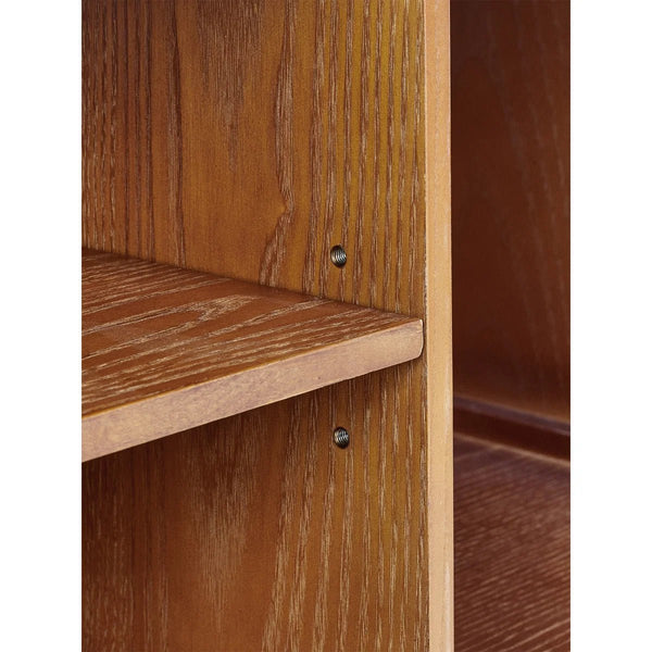 Lowry Retro Cherry Ash Wood Veneer Media Unit with Soft-Close Cupboards – 120cm TV Stand & Entertainment Storage Cabinet - Sleek Furniture