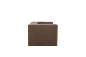 Lumi 3-Seater Sofa – Brown Linen Look Fabric – Modern Minimalist Design – Mmilo