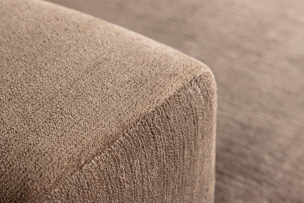 Lumi 3-Seater Sofa – Brown Linen Look Fabric – Modern Minimalist Design – Mmilo