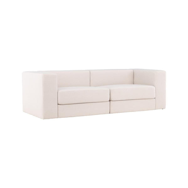 Lumi 3-Seater Sofa | White Linen Modern Living Room Sofa