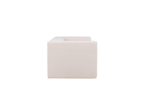 Lumi 3-Seater Sofa | White Linen Modern Living Room Sofa