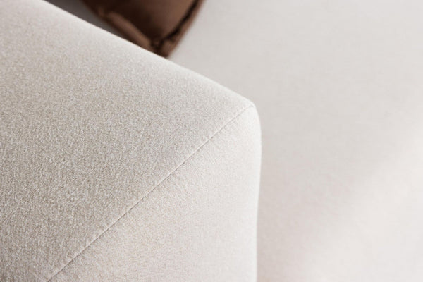 Lumi 3-Seater Sofa | White Linen Modern Living Room Sofa