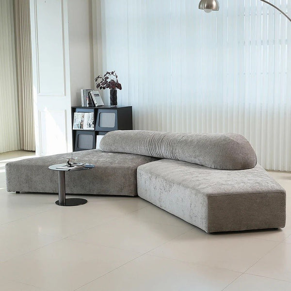 Lumi Modular Cloud 3-Seater Sofa | Contemporary Velvet Upholstered Deep-Seat Modular Sofa with Plush Sponge Cushioning | Modern Living Room Couch - Sleek Furniture