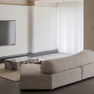 Lumi Modular Cloud 3-Seater Sofa | Contemporary Velvet Upholstered Deep-Seat Modular Sofa with Plush Sponge Cushioning | Modern Living Room Couch - Sleek Furniture