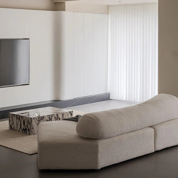 Lumi Modular Cloud 3-Seater Sofa | Contemporary Velvet Upholstered Deep-Seat Modular Sofa with Plush Sponge Cushioning | Modern Living Room Couch - Sleek Furniture