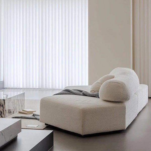 Lumi Modular Cloud 3-Seater Sofa | Contemporary Velvet Upholstered Deep-Seat Modular Sofa with Plush Sponge Cushioning | Modern Living Room Couch - Sleek Furniture