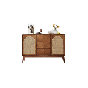 Luxander Vintage Walnut Sideboard Cabinet – Solid Wood Storage Unit with Modern Design & Spacious Compartments (130cm) - Sleek Furniture