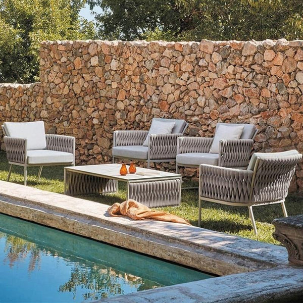 Macleod Garden Dining Table Set Grey Rattan Outdoor Round Dining Table and Chairs Patio Bistro Furniture Set Weather Resistant Garden Seating - Sleek Furniture