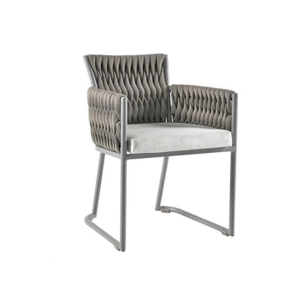Macleod Garden Dining Table Set Grey Rattan Outdoor Round Dining Table and Chairs Patio Bistro Furniture Set Weather Resistant Garden Seating - Sleek Furniture