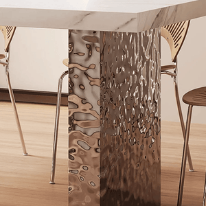 Madison White Sintered Stone Dining Table with Acrylic Base – Modern Luxury Dining Table Centrepiece - Sleek Furniture