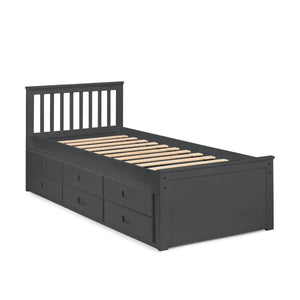 Maisie Single Captain's Bed with Pull-Out Guest Bed & Storage Drawers – White Lacquer - Sleek Furniture