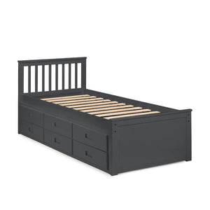 Maisie Single Captain's Bed with Pull-Out Guest Bed & Storage Drawers – White Lacquer - Sleek Furniture