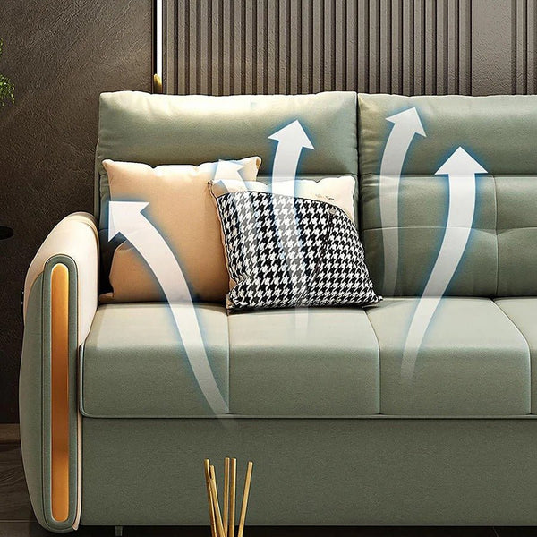 Malhotra L Shape Sofa Bed, Corner Sofa Bed with Pull-Out Sleeping Function, Leathaire Upholstered Modular Lounge Bed Sofa for Living Room – Available in Multiple Sizes & Colours - Sleek Furniture