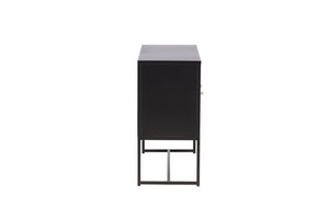 Malla Industrial Cabinet with Mesh Doors | Black Modern Storage Furniture