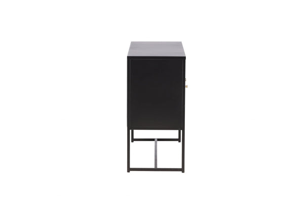 Malla Industrial Cabinet with Mesh Doors | Black Modern Storage Furniture