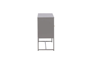Malla Industrial Cabinet with Mesh Doors | Light Grey Modern Storage Furniture