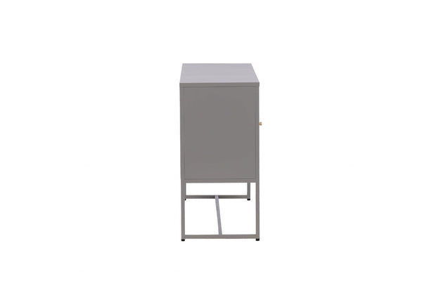 Malla Industrial Cabinet with Mesh Doors | Light Grey Modern Storage Furniture