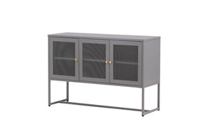 Malla Industrial Cabinet with Mesh Doors | Light Grey Modern Storage Furniture