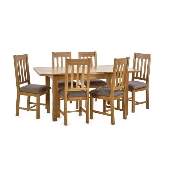 Mallory Solid Oak Extending Dining Table – 180-220cm 6-8 Seater Natural Oak - Sleek Furniture