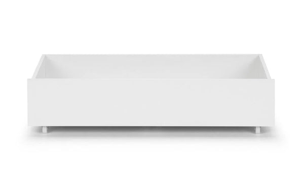 Manhattan Underbed Storage Drawers Set of 2 – White High Gloss Rolling Bedroom Storage for Manhattan Bookcase Bed - Sleek Furniture