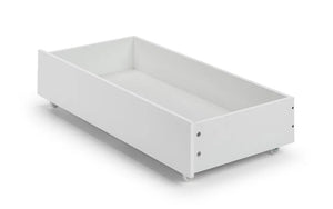 Manhattan Underbed Storage Drawers Set of 2 – White High Gloss Rolling Bedroom Storage for Manhattan Bookcase Bed - Sleek Furniture