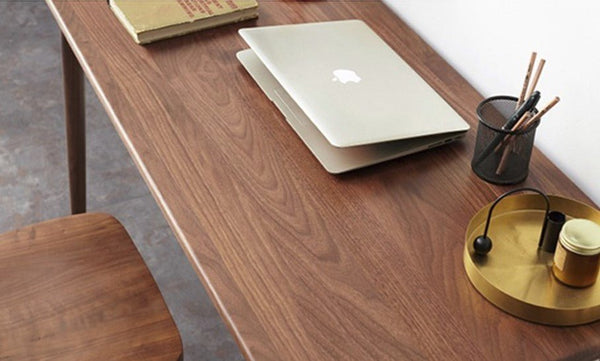 Mare Rosewood Office Desk with Metal Frame – Modern Computer Workstation Writing Table for Home Office & Study - Sleek Furniture